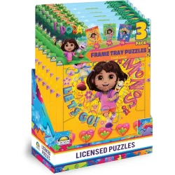 Dora 3pk Frame Tray Puzzles