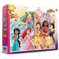 020760 Harlington Kids Premium 48pce Puzzle 2 Pack - Disney Princess