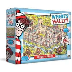 Where's Wally 300pce Puzzle - 2 Asst - Railway Station & Knight Attack