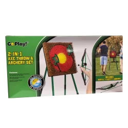 GP01923 | Go Play! 2 in 1 Axe Throw and Archery Set

(WINNER BEST OUTDOOR FAMILY FUN, K-ZONE AND TOTAL GIRL TOY AWARDS, 2024)