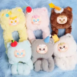 TC85735 | Hiden Wooo: Diudiu Baby x Tangle® Abebe Bear Series Tangle Keychain Blind Box